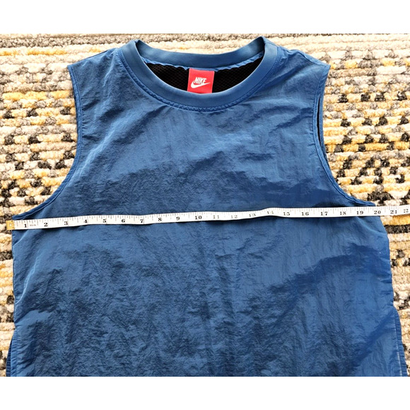 Nike Women's Size Medium Dri-Fit Tech Hypermesh Blue 2 Layer Athletic Tank Top - Picture 10 of 12